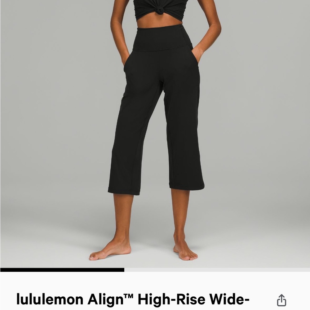 COPY - Lulu align wide leg pant BLACK